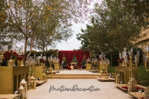 Background Pernikahan Outdoor yang Elegan dan Menawan