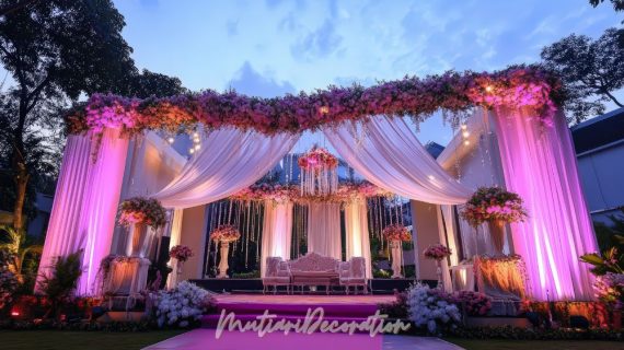 Pelaminan Mewah Outdoor untuk Pernikahan Elegan dan Berkesan