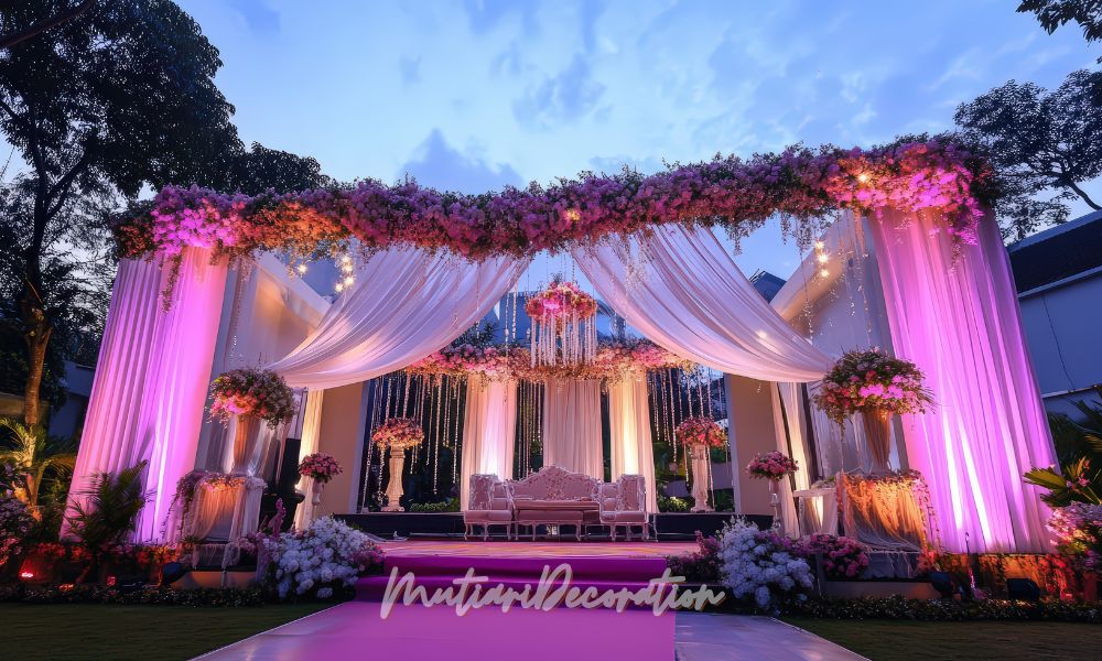 Pelaminan Mewah Outdoor untuk Pernikahan Elegan dan Berkesan